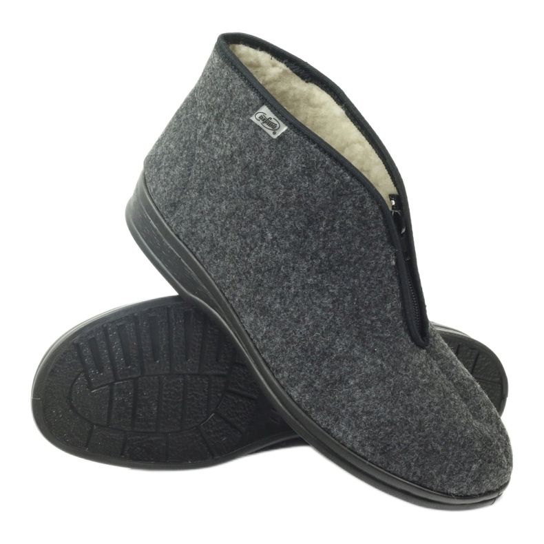 Befado men's shoes warm slippers 100M047 grey 2