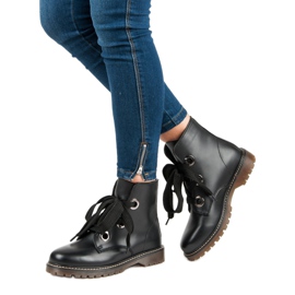 Kayla Lace-up workers black 1