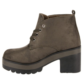 Light high-heeled boots green 2