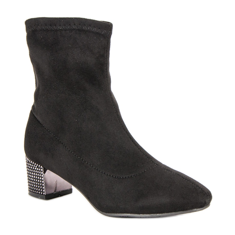 Kylie Black Slip-On Boots 1