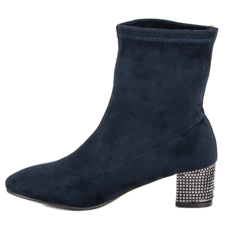 Kylie Slip-on Navy Blue Boots 2