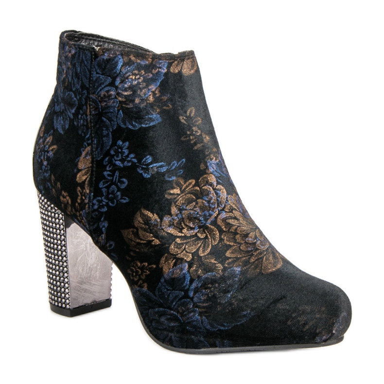 Elegant boots on the post multicolored 2