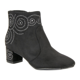 Stylish suede boots black 2