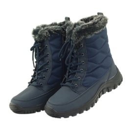 Sport Snow Boots On Fur DK navy blue 3 Sport Snow Boots On Fur DK navy blue 3