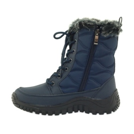 Sport Snow Boots On Fur DK navy blue 2