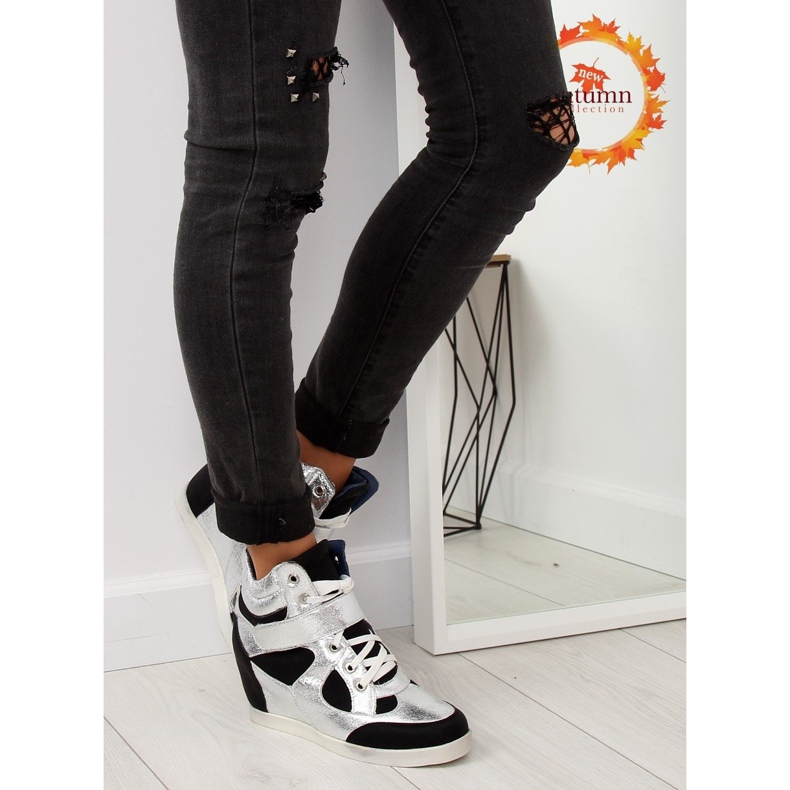 Black insulated sneakers 2355 BLACK / WHITE grey 1