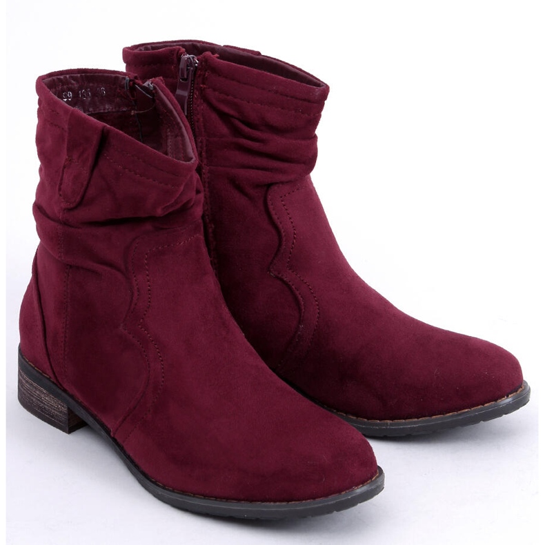 Women's boots maroon 99-135 Red 1