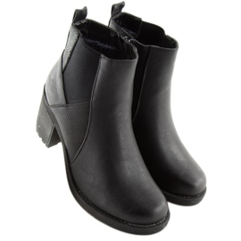 Black boots with wide heels 1032-1 Black 1