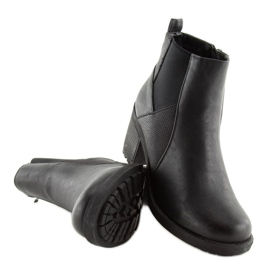 Black boots with wide heels 1032-1 Black 2
