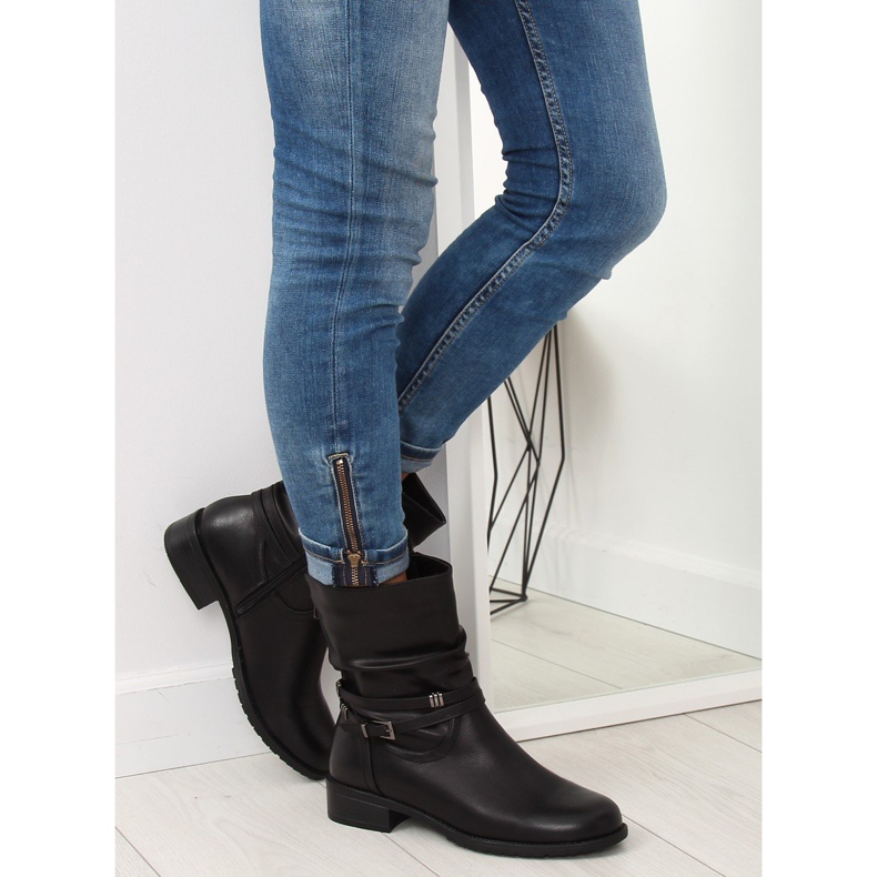 Black women's black boots 8232-3 Black 1