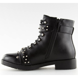 Black Boots with studs black A3309 Black 2