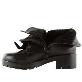 Black Boots with studs black A1208 black 2