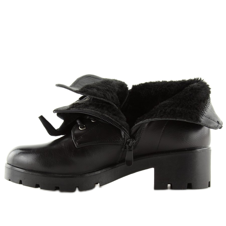 Black Boots with studs black A1208 black 2