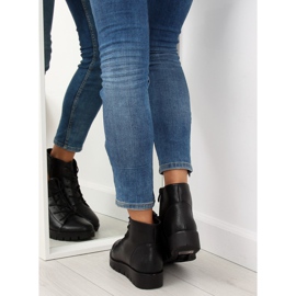 Black lace-up boots 6707-1 black 2
