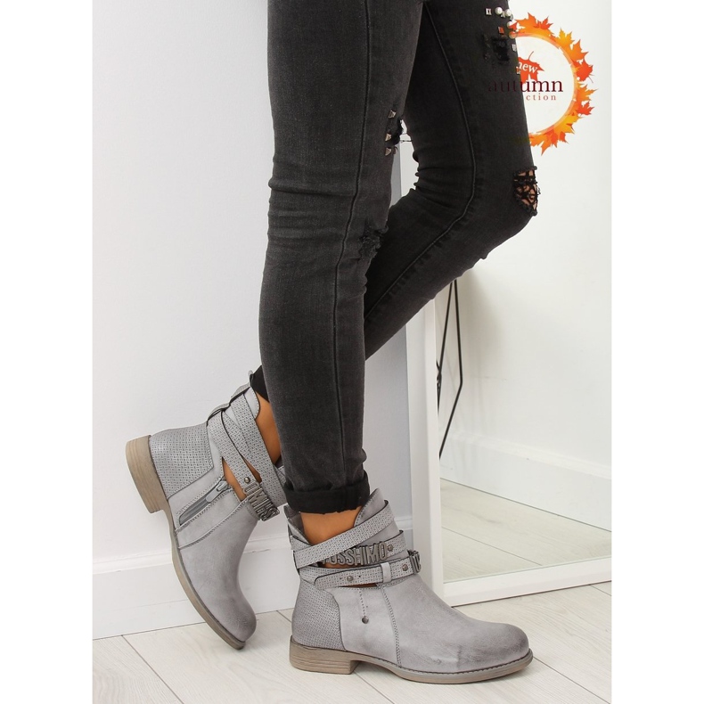 Cut out boots gray 302-PA gray grey 1