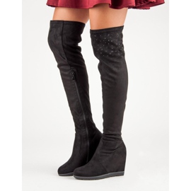 Kayla Wedge boots black 1