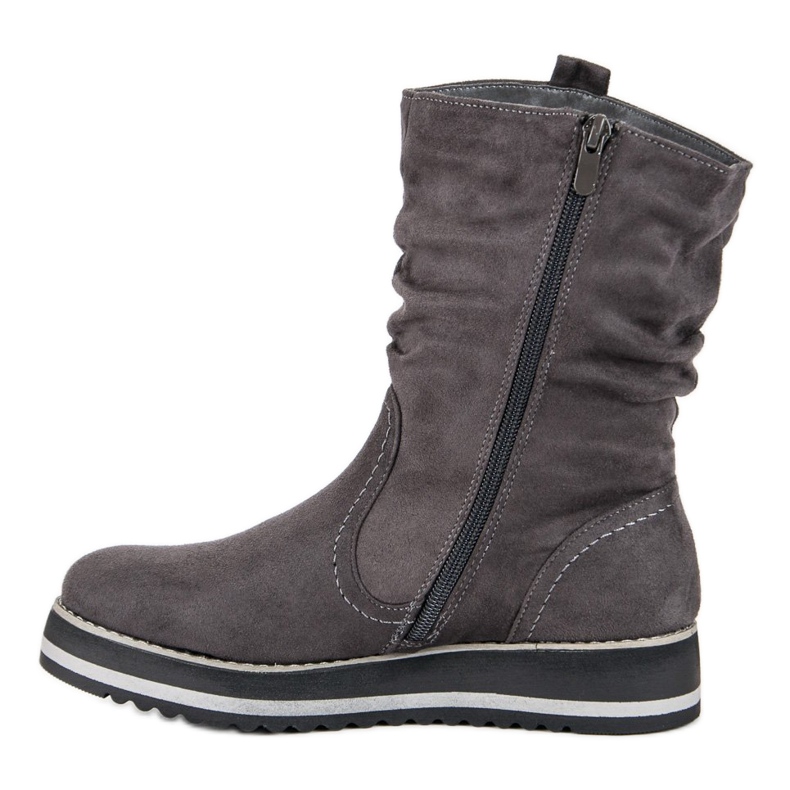 Kayla Gray platform boots grey 1