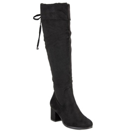 Black suede boots 1
