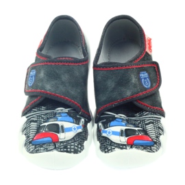 Velcro slippers Befado 273x232 blue grey red 3