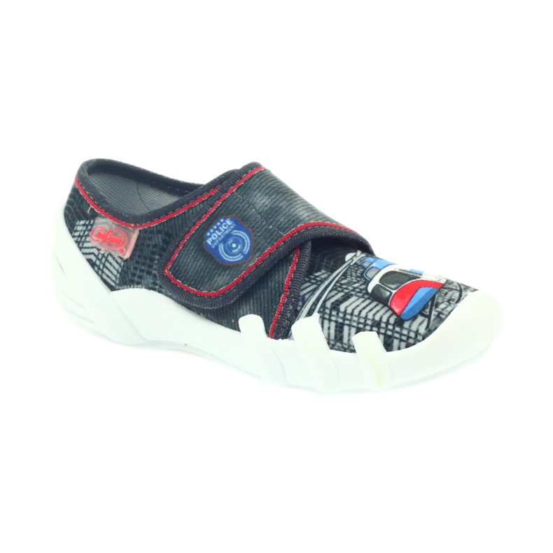 Velcro slippers Befado 273x232 blue grey red 1