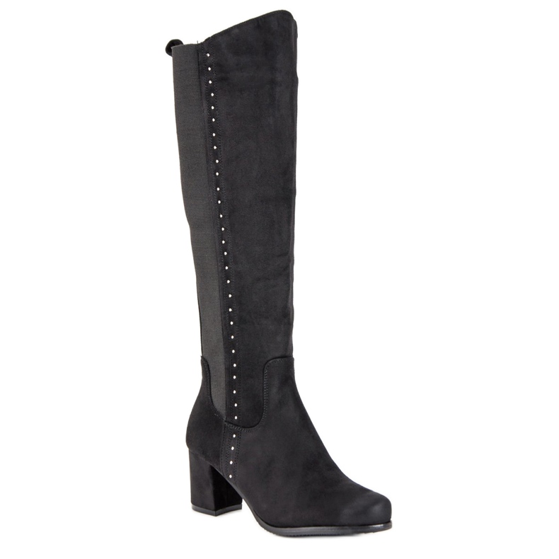 Comfortable VINCEZA high heel boots black 1