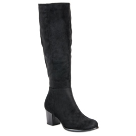 VINCEZA suede boots black 1 VINCEZA suede boots black 1