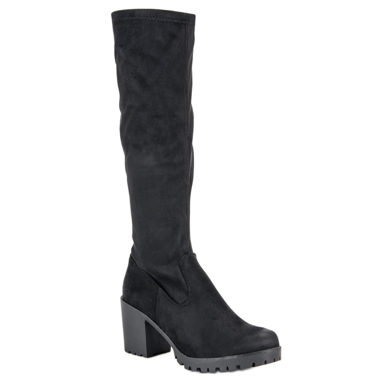 Suede high-heeled boots from VINCEZA black 1