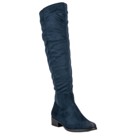 VINCEZA navy blue boots 1
