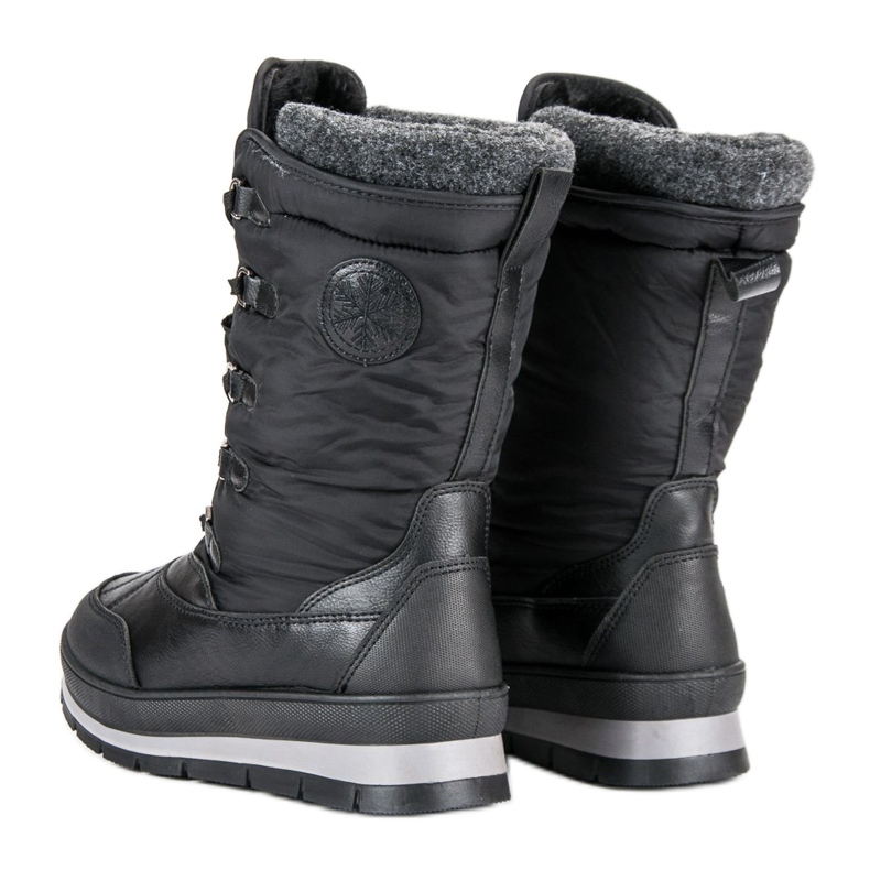 Mckeylor Fashionable black snow boots 1
