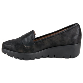 Kylie Wedge loafers black 1