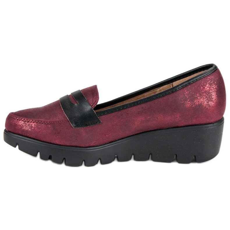 Kylie Wedge loafers red 1