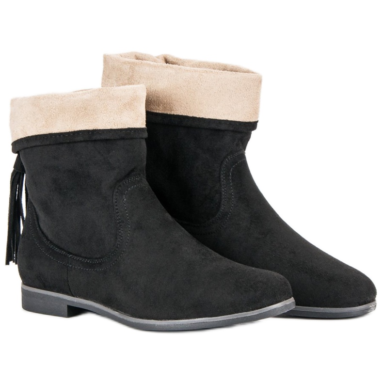 Weide Boho suede booties black 1