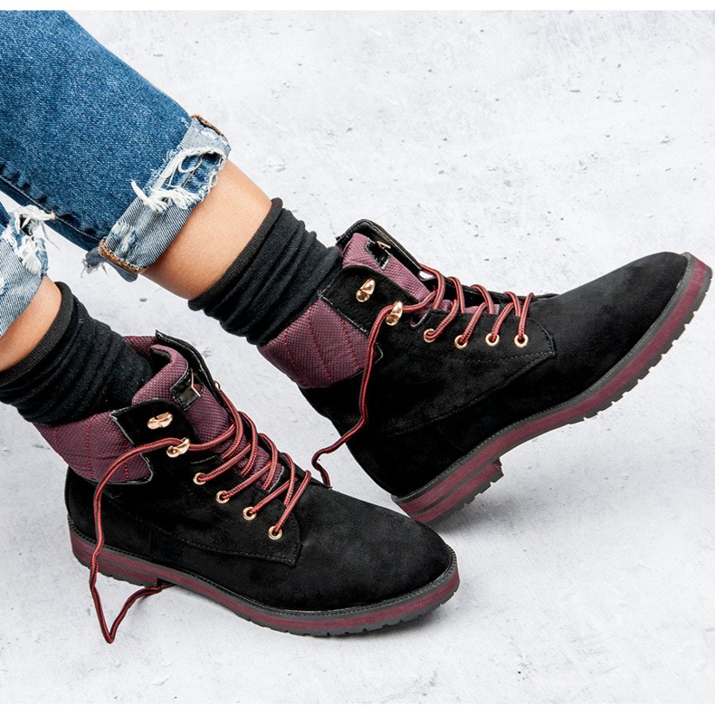 Ideal Shoes Black trappers 1 Ideal Shoes Black trappers 1