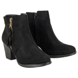 Black suede ankle boots 1