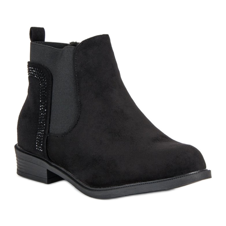 Flat Heel Boots black 1