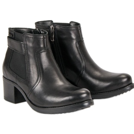 VINCEZA leather Chelsea boots black 1