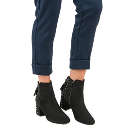 Elegant suede boots black 1