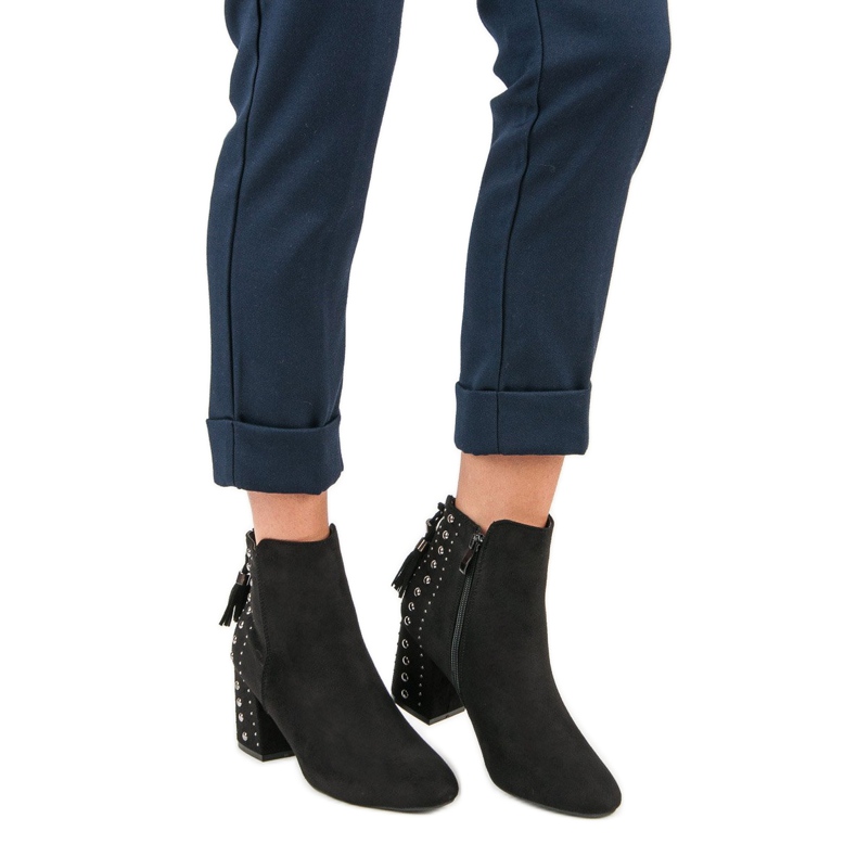Elegant suede boots black 1
