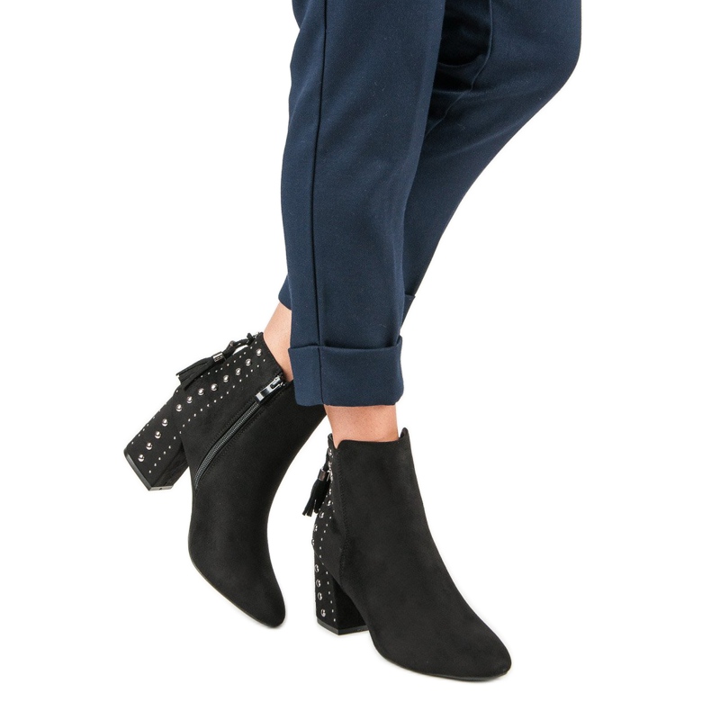 Elegant suede boots black 2