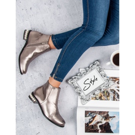 Comer Boots with pearls grey 1