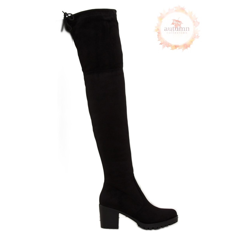 Black high-heeled boots BH108-HB 1