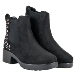 Jodhpur boots with high heels black 1
