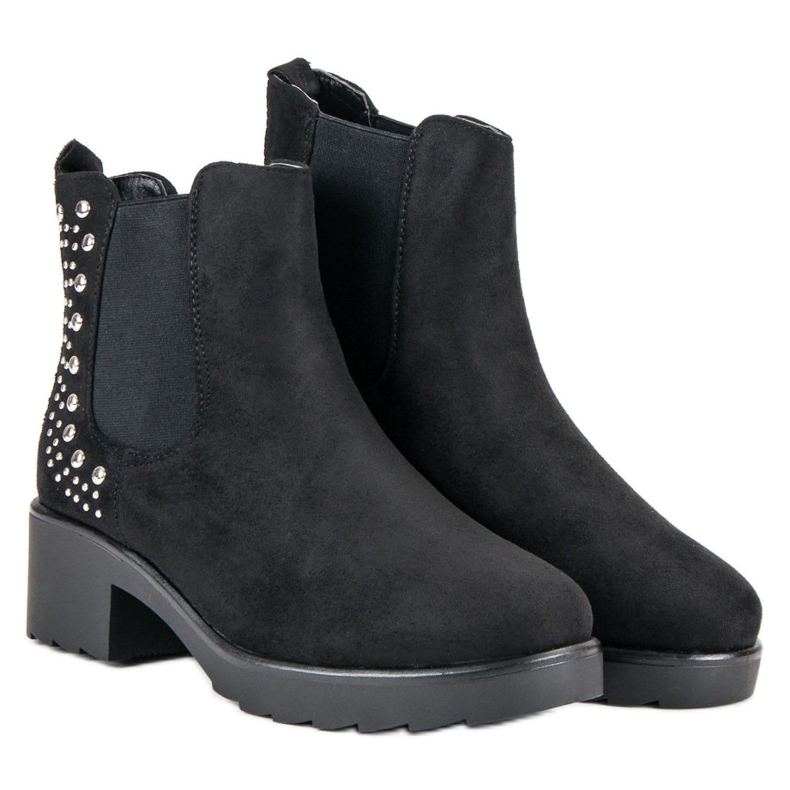 Jodhpur boots with high heels black 1