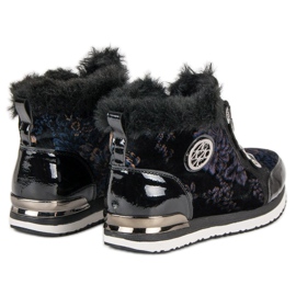 Aclys Fashionable Tied Sneakers black multicolored 1
