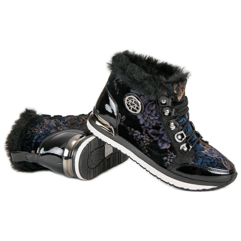 Aclys Fashionable Tied Sneakers black multicolored 2 Aclys Fashionable Tied Sneakers black multicolored 2