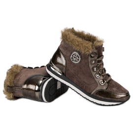 Aclys Fashionable Tied Sneakers brown 2