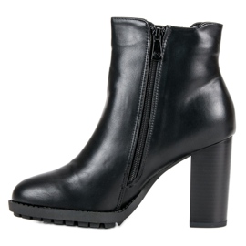 Kylie Black Booties On A Post 1