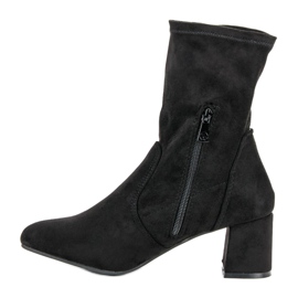 Kylie Slip-on Suede Booties black 1