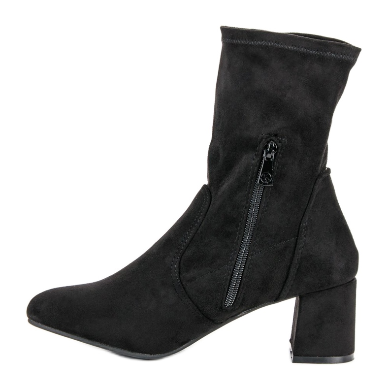 Kylie Slip-on Suede Booties black 1