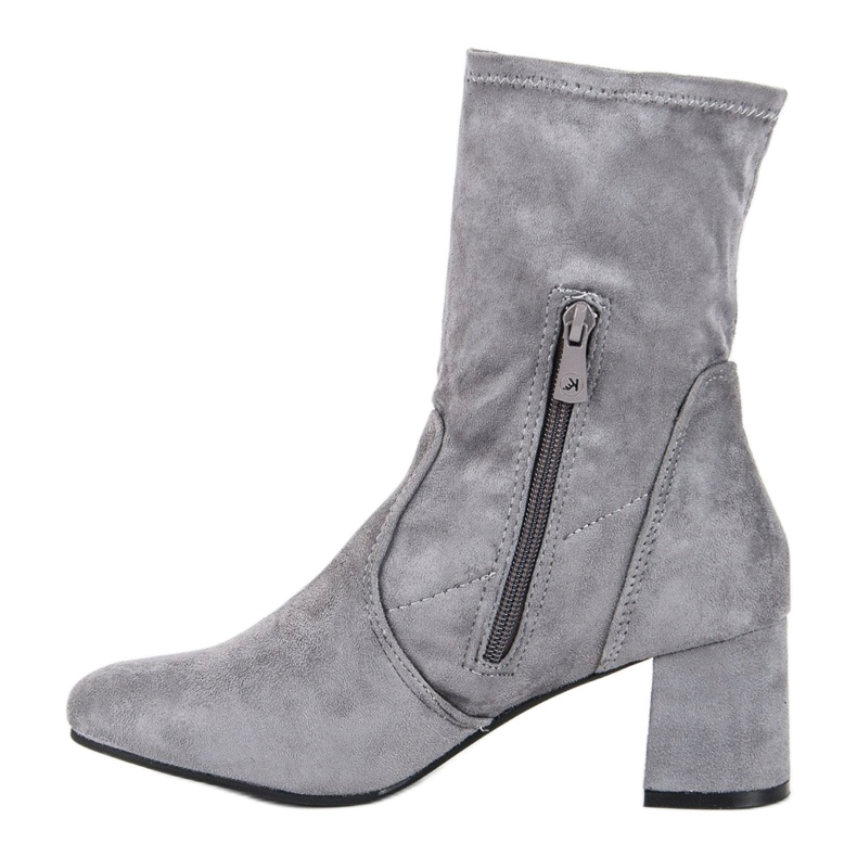 Kylie Slip-on Suede Booties grey 1